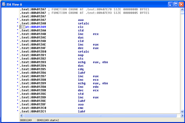 نمای فهرستی فایل اجرایی Meterpreter