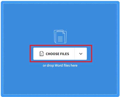 روی دکمه Choose files کلیک کنید