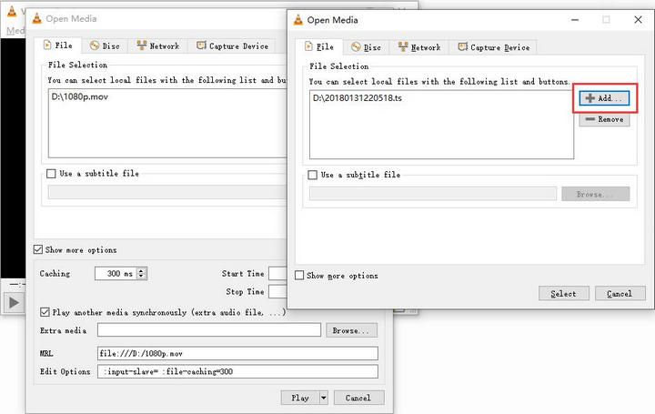 Add Audio to Video VLC - Step 3