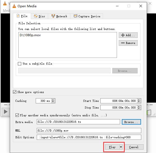 Add Audio to Video VLC - Step 4
