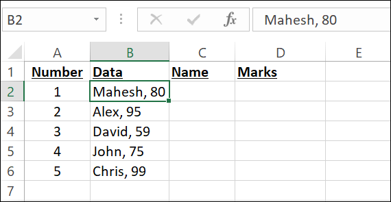 Multiple values in a single cell in Excel.