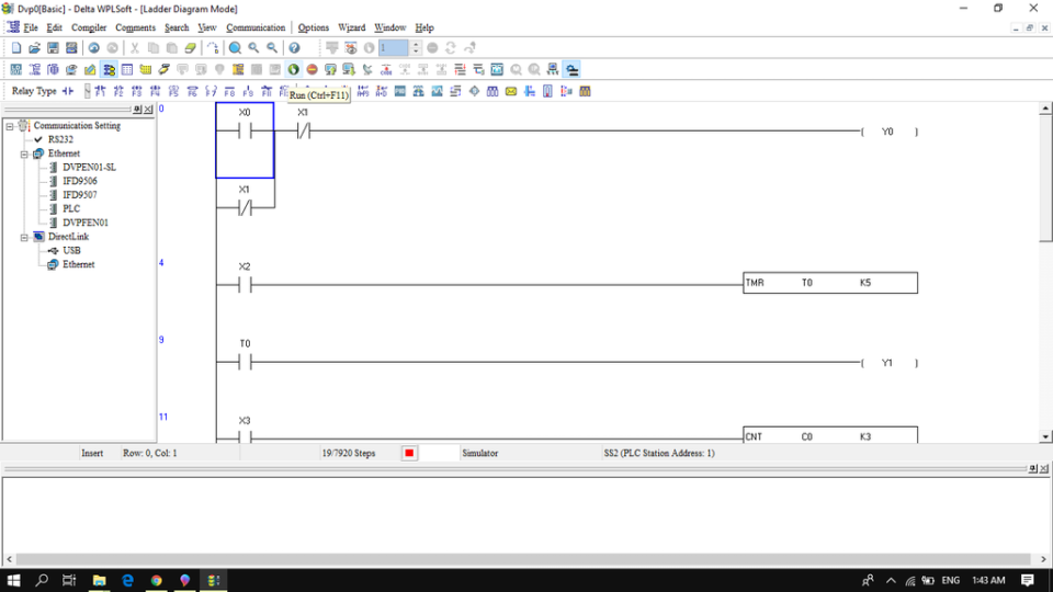 Run Button Software آموزش نرم افزار WPLSoft از صفر تا صد+ نکات مبتدی ها