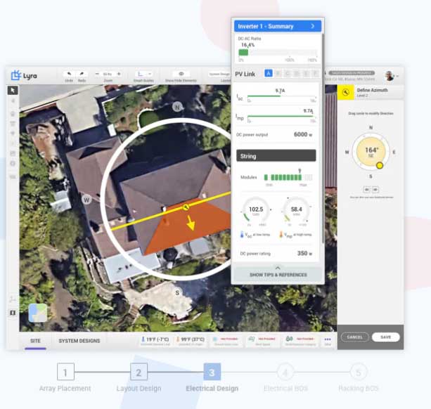 برنامه Lyra Solar: SolarDesignTool